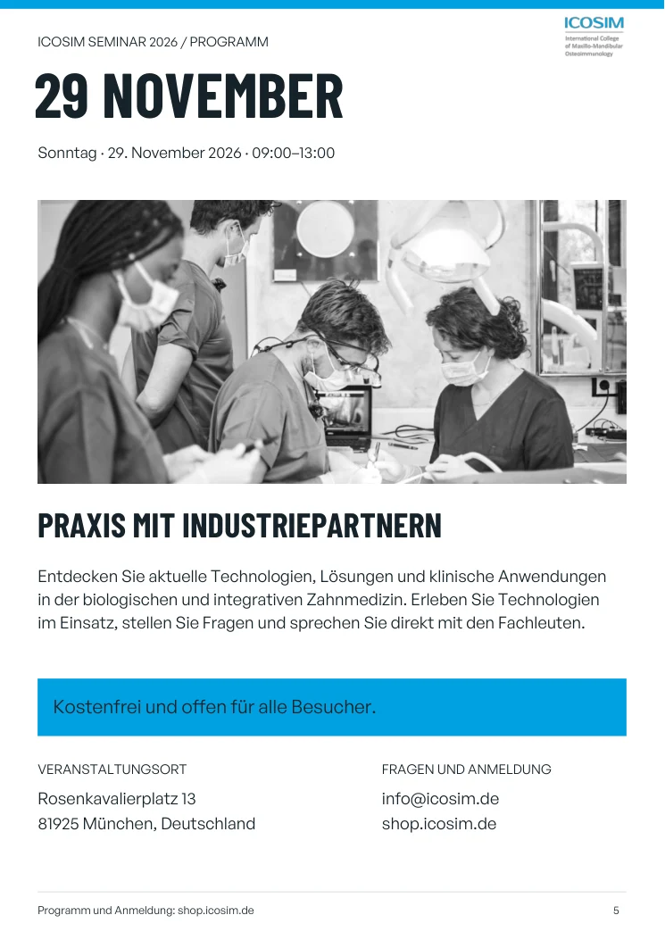 Sonntag, 29. November: Industrie-Workshops, 09:00–13:00, kostenfrei und offen für alle Besucher